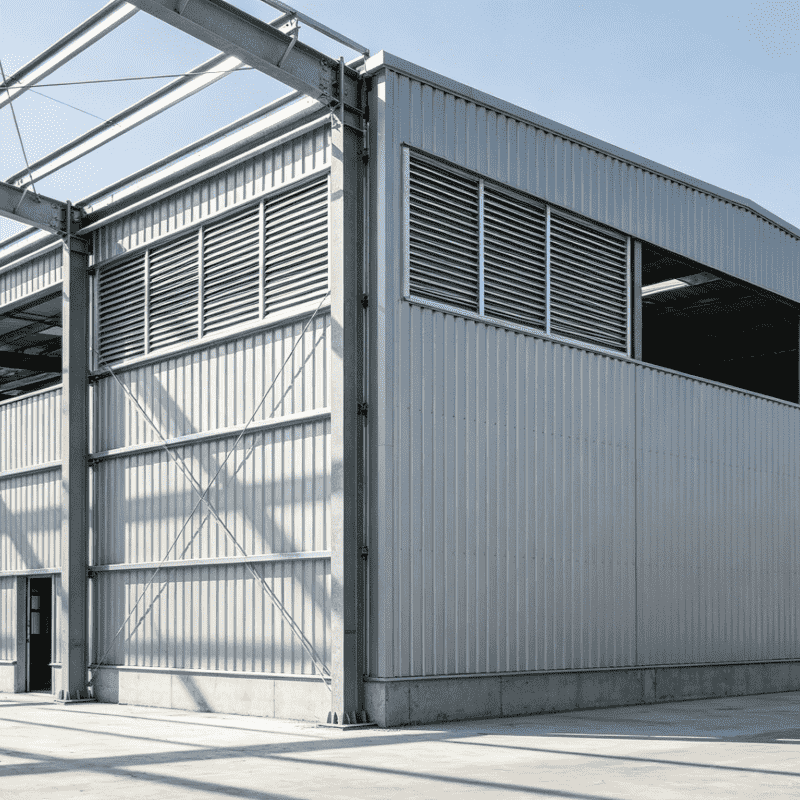 Construção de armazenamento industrial do armazém pré-fabricado de aço leve durável