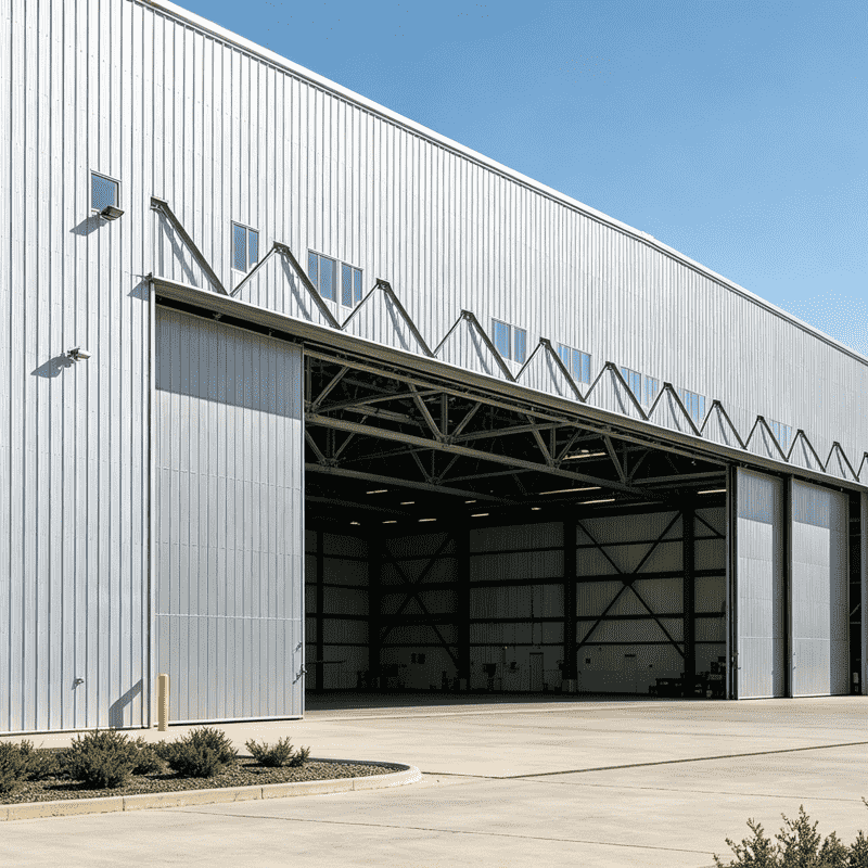 Hangar econômico de estrutura de aço pré-fabricada