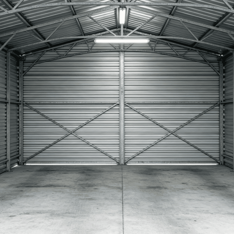 Garagem com estrutura de aço pré-fabricada direto da fábrica com painel sanduíche isolado garagem para carros de metal