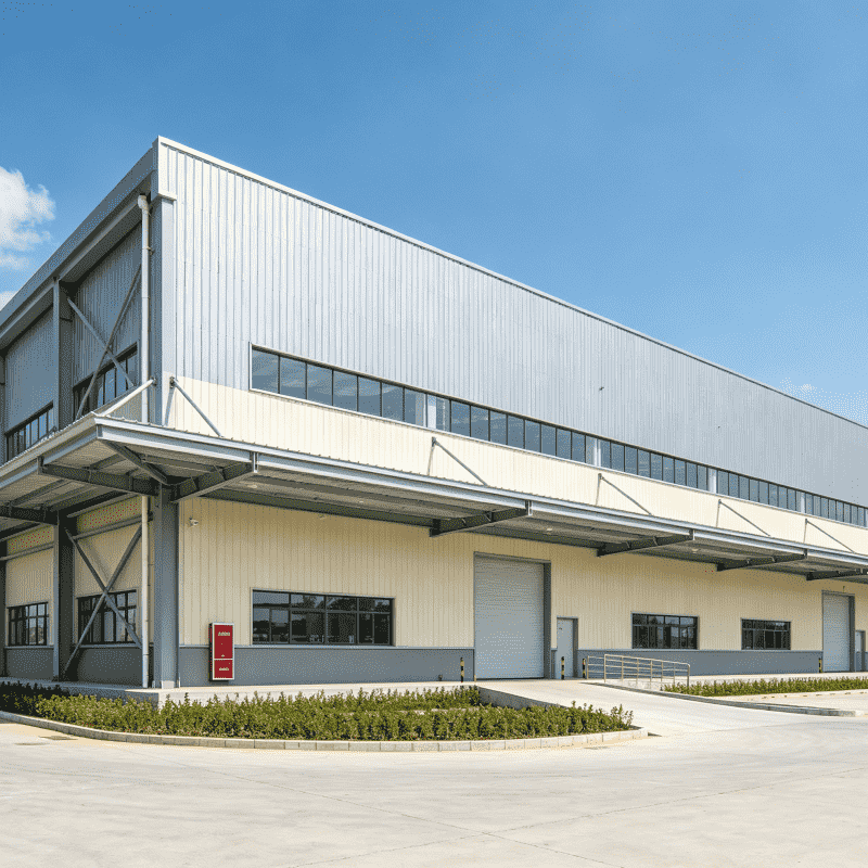 Edifício de estrutura de aço pré-fabricado direto da fábrica
