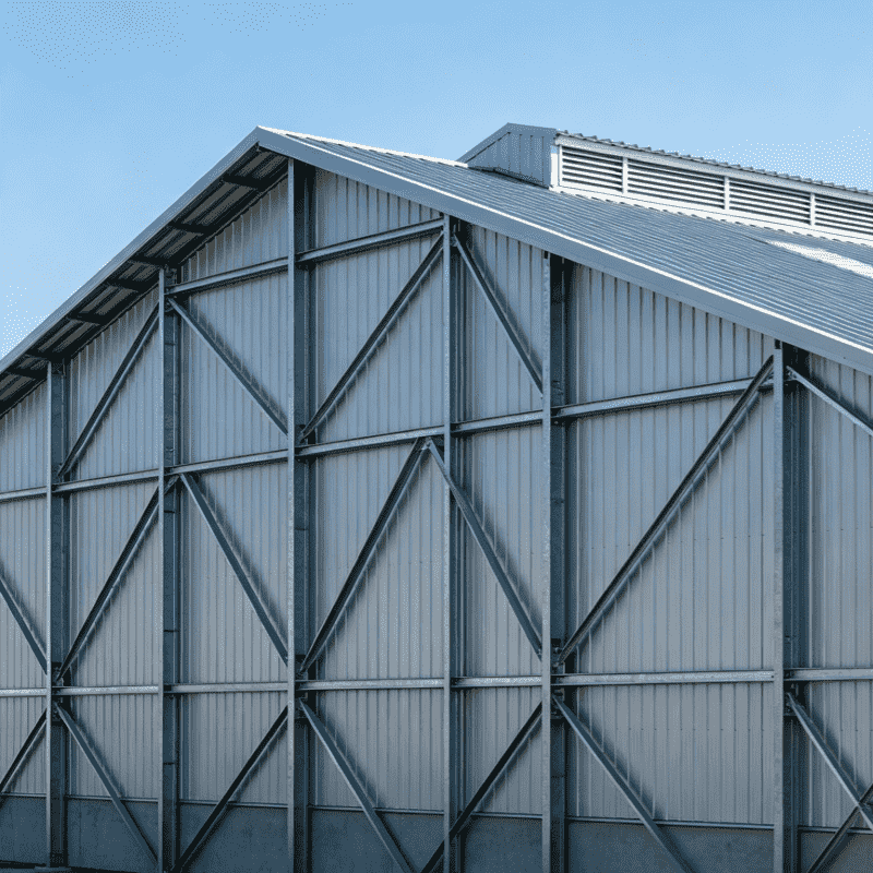 Armazém de estrutura de aço de parede fina de calibre leve Conjunto rápido Pré-fabricado Edifício de armazém de armazenamento de metal