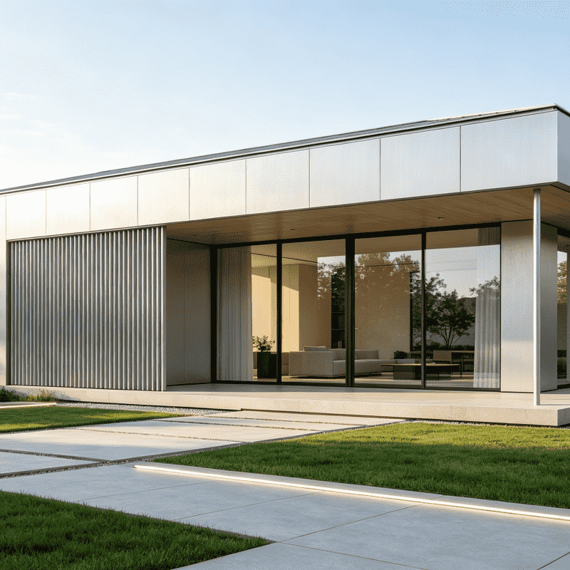 Vila com estrutura de aço leve