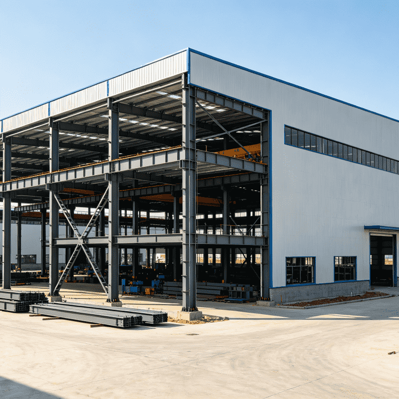 Oficina de processamento de estruturas de aço pesadas pré-fabricadas de vários andares