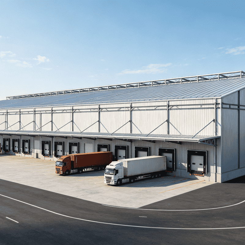 Centro de distribuição logística de estrutura de aço pré-fabricada