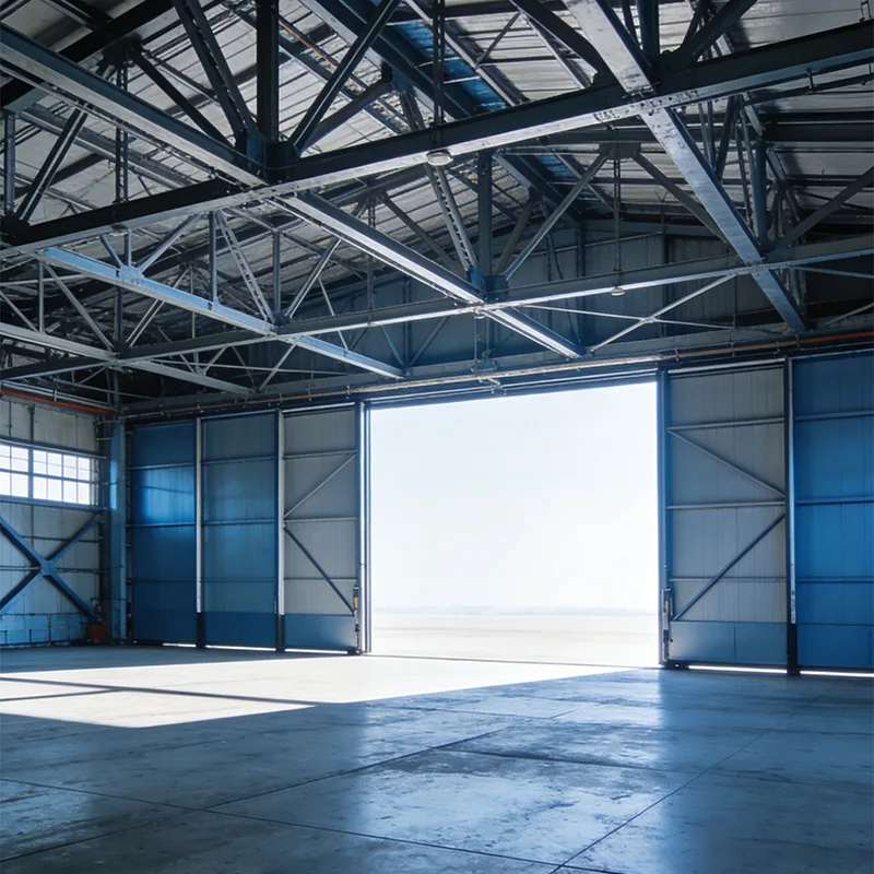 Cabide de aeronaves com estrutura de aço