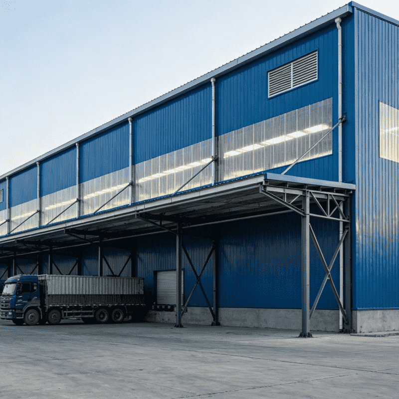 Oficina equipada com armazém de parede de painel sanduíche de aço colorido